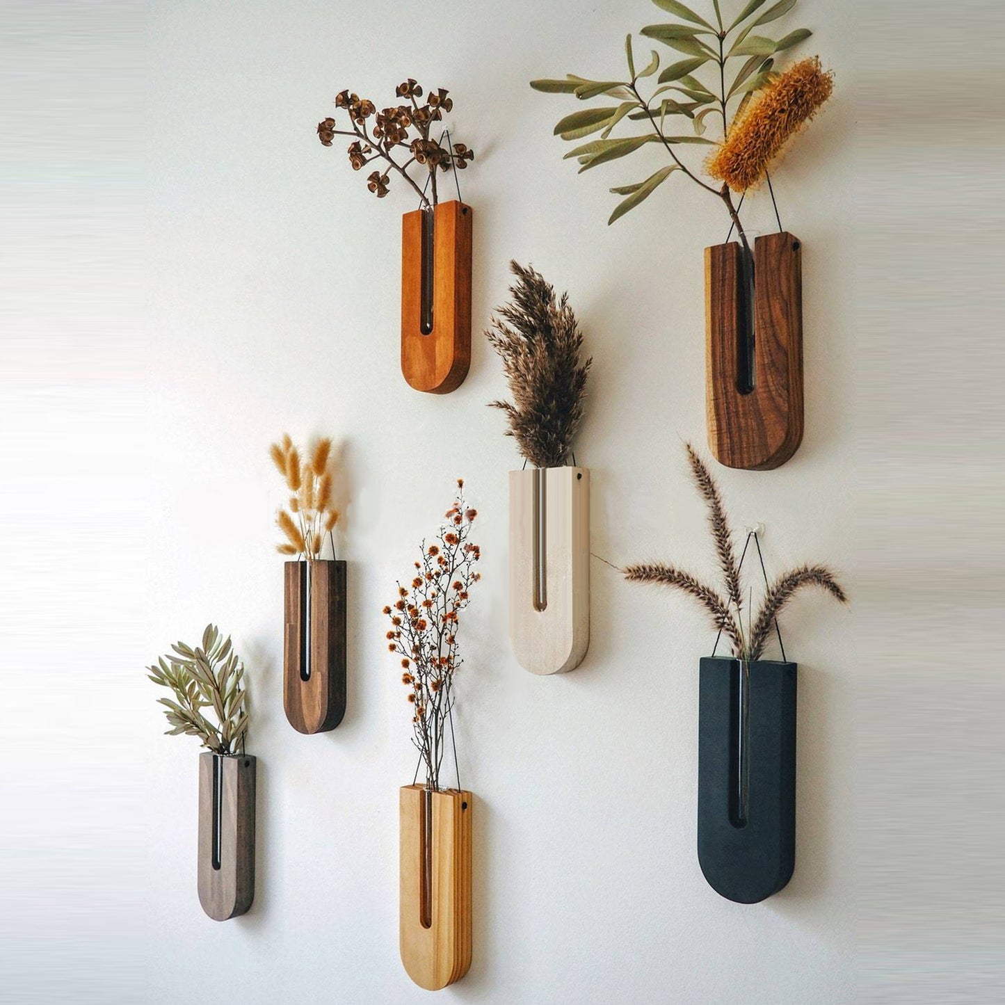 Wooden Vase Indoor Wall Hanging Planter