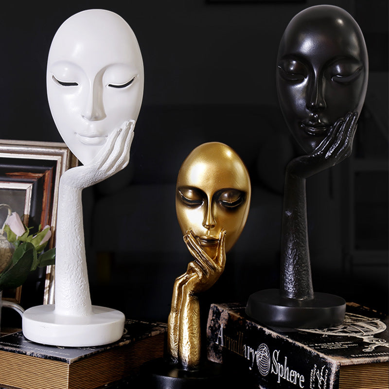 Lady Mask Resin Figurine